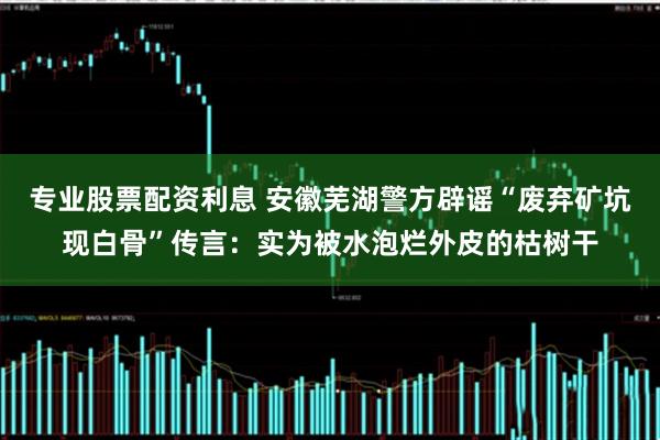 专业股票配资利息 安徽芜湖警方辟谣“废弃矿坑现白骨”传言：实为被水泡烂外皮的枯树干