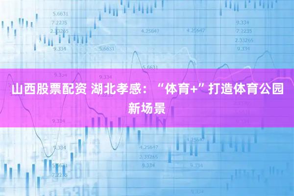 山西股票配资 湖北孝感：“体育+”打造体育公园新场景